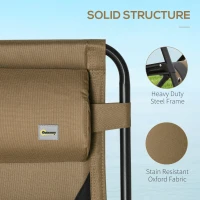 Outsunny Zero Gravity Lounger Chair Set of 2, Folding Reclining Patio Chair with Padded Seat, Cup Holder, Soft Cushion and Headrest for Poolside, Camping, Coffee(m-6)