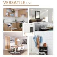 HOMCOM Sideboard Floor Cabinet Storage Cupboard with Drawer and Solid Wood Legs for Bedroom, Living Room, Entryway, Grey(m-4)