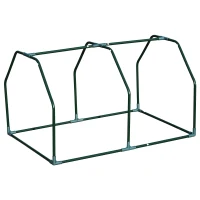 Outsunny Mini Gewächshaus, wetterbeständig, leicht zu transportieren, 99 cm x 71 cm x 60 cm, Folientunnel, Grün(m-12)