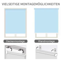 Outsunny Senkrechtmarkise Balkonmarkise Vertikalmarkise Windschutz Seitenrollo Sichtschutz mit Handkurbel Polyesterstoff+Aluminium Cremeweiß 140 x 100 cm(m-4)
