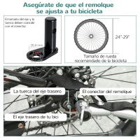 HOMCOM Remolque para Bicicleta con Barra de Paseo para Niños de 2 Plazas con Rueda Delantera Giratoria 360° y Asiento Acolchado Carga Máx. 40 kg Verde(m-4)