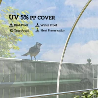 Outsunny 6 X 10m Heavy Duty (150um/6mil) Polypropylene Greenhouse Cover Replacement, UV Resistant Waterproof Plastic Polytunnel Cover, Clear(m-4)