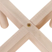 Outsunny Blumenständer 2er Set aus Holz Pflanzenständer Set mit unterschiedlichen Höhen Blumenhocker Blumentopfhalter Pflanzenhocker für Blumentopf Natur(m-9)