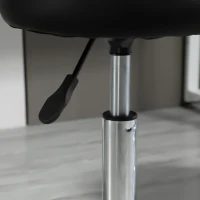 HOMCOM 2er-Set Rollhocker höhenverstellbar, Drehhocker 48-63 cm, Arbeitshocker 360° drehbar, Bürohocker für Büro, Salon, Massage, Spa, Schwarz(m-9)