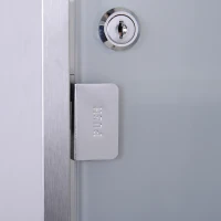 HOMCOM Armario de Medicinas Botiquín Gabinete de Primero Auxilios Acero Inox 3 Estantes Caja Colgante de Pared con Cerradura(m-8)