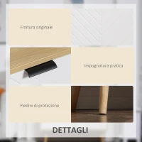 HOMCOM Mobile Multiuso Moderno in Truciolato e Legno di Pino con Ripiano Interno Regolabile su 3 Livelli, 77x35x77.5 cm(m-6)
