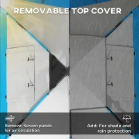 Outsunny Two-Man One Room Camping Tent, with Accessories - Blue(m-4)