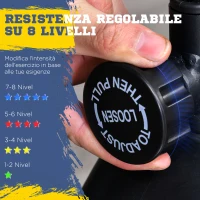 HOMCOM Ellittica da Casa Magnetica con Schermo LCD, 8 Livelli di Resistenza e Sedile Regolabile, 103x62x151cm Nero(m-6)