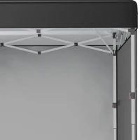 Outsunny 3 x 3 (M) Pop Up Gazebo Event Shelter, Height Adjustable Party Tent with 3 Sidewalls, Weight Bags and Wheeled Bag(m-9)