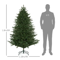 HOMCOM 6ft LED Lights Artificial Christmas Tree(m-3)
