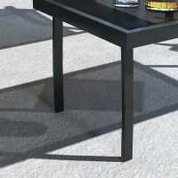 Outsunny Four-Piece Curved Steel Garden Dining Set  - Beige/Grey(m-9)