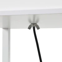 HOMCOM Lámpara de Pie con Estantes de Almacenaje, Lámpara de Madera Moderna, Bombilla E27, para Salón, Dormitorio, Oficina, Blanco(m-9)