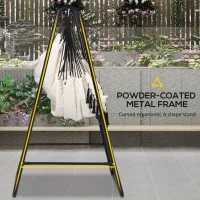 Outsunny Hammock Chair with Stand, Hammock Swing Chair with Cushion, Cream White(m-4)