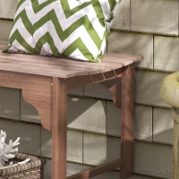 Outsunny Banc de jardin 2 places banc d'extérieur sans dossier assise à lattes cadre en bois pour jardin, terrasse, cour(m-10)