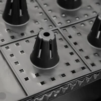 Outsunny Hochbeet 1-teilig mit Rollen Pflanzkasten mit Abflusslöchern Blumenkasten Blumenkübel Kunststoff Braun 50 x 50 x 33 cm(m-8)