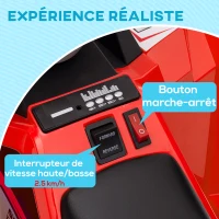 HOMCOM Quad électrique pour enfants véhicule à batterie 6V avec marche avant et arrière 70L x 41,5l x 48,5H cm Rouge(m-5)