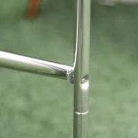 Outsunny Holzkohlegrill Grill BBQ Standgrill Holzkohle Kohlegrill Gartengrill, Edelstahl, Silber, 104 x 30 x 68 cm(m-9)