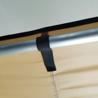 Outsunny Tendalino da Tetto Auto Laterale e Impermeabile con Altezza Regolabile, 2.5x1.6m, Cachi(m-7)