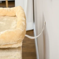 PawHut Sisal Cat Rest & Play Activity Tree w/ 2 House Cream White(m-8)