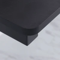 HOMCOM 1.2m Gaming Desk Z-Shaped Racing Style Home Office Computer Table with 2 Cable Managements for E-sport Study Workstation Black(m-9)