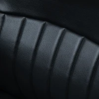 Vinsetto Silla de Oficina Ergonómica Silla de Escritorio Basculante y Giratoria 360° con Altura Ajustable Respaldo Alto y Reposabrazos Piel Sintética 61,5x66x113-123 cm Negro(m-9)