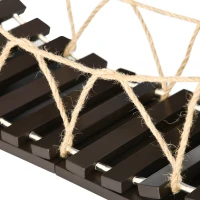 PawHut Katzenkletterwand, Katzenregal, Hängebrücke, 96 cm x 20 cm x 25,5 cm, Braun(m-8)