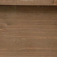 Outsunny Pflanztisch Gärtnertisch Blumentisch mit Wanne Garten Tannenholz Braun 117 x 45 x 121 cm(m-8)