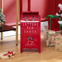 HOMCOM A5 Christmas Letter Postbox - Red/White(m-7)