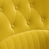HOMCOM Butaca de Salón Sillón Individual Tapizado en Terciopelo con Respaldo Alto Estilo Moderno 68x72x103 cm Amarillo(m-9)
