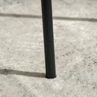 HOMCOM 3-teilige Sitzgruppe, ovaler Tisch mit zwei Stühlen 120 x 60 x 75 cm, Schwarz + Natur(m-9)