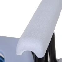 HOMCOM Sedia WC Pieghevole con Vaso Rimovibile per Anziani e Disabili in Tubi di Ferro e Plastica 52 x 50 x 75cm(m-8)