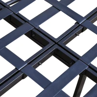 Outsunny Bain de soleil transat 2 places grand confort dossier réglable multiposition sommier matelas fournis noir écru(m-4)