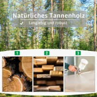 Outsunny Hochbeet Pflanzenkasten mit Rankgitter, Spalier Pflanzkübel, Blumenkasten Holz, 72,5x31,5x149,5cm für Garten Balkon Terasse, Blumenkübel für Kletterpflanzen, Blumen, Orange(m-7)