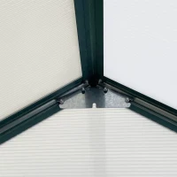 Outsunny Serra da Giardino in Policarbonato, Metallo e Alluminio, Anti-UV e Antivento, 190x253x199cm, Verde(m-8)