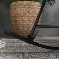 Outsunny Garden Rocking Chair Folding Outdoor Adjustable Rocker Zero-Gravity Seat with Headrest Camping Fishing Patio Deck, 90 x 64 x 110 cm - Grey(m-9)