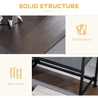 HOMCOM Chest of Five Fabric Drawers - Grey(m-5)