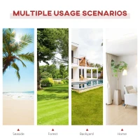 Outsunny Outdoor Hammock with Stand, Free Standing Hammock with Arc Wooden Frame and 200 x 100cm Fabric, Garden Swing Hanging Bed with Safe Ropes, Multicolour(m-7)