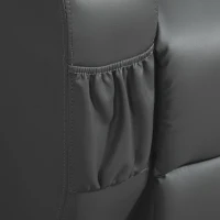 HOMCOM Massagesessel, elektrisch verstellbar, 8 Vibrationspunkte, Becherhalter, Kunstleder, Dunkelgrau(m-8)