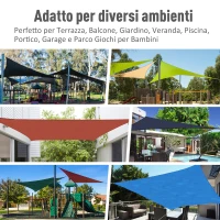 Outsunny Tenda Parasole Triangolare a Vela Anti UV, 5x5x5 m, Beige(m-7)