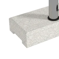 Outsunny Sonnenschirmständer 25 kg, Schirmfuß aus Granit, für Schirmstöcke Ø32/38/48 mm, Grau(m-9)
