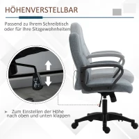 Vinsetto Chefsessel mit Massagefunktion Massage Sessel höhenverstellbarer Drehstuhl Bürostuhl ergonomisches Liniendesign mit USB-Schnittstelle höhenverstellbar Polyester PP Grau 59 x 63 x 92-101 cm(m-5)