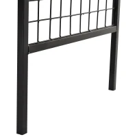 Outsunny Pflanzbogen mit Bank Sitzbank Torbogen Rankgitter Rankhilfe Garten Bogendach Metall Schwarz 154 x 60 x 205 cm(m-13)