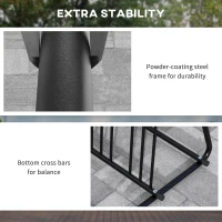 DURHAND Bike Stand, Double-sided Bike Rack Floor Stand for 6 Bicycles, Kids/Mountain/Road Bikes Garage Indoor Outdoor Use(m-6)