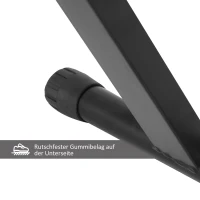 HOMCOM Klavierhocker Höhenverstellbar Klavierbank, X-förmiger Pianobank mit Kunstleder Kissen Klappbare Klavierstuhl für Piano Keyboard 39 x 29 x 37-47 cm Schwarz(m-7)