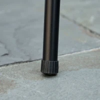 Outsunny Barbecue a Carbonella con Griglia e Piastra in Acciaio con Ripiani Laterali, 113x59x83.5cm, Nero(m-9)