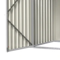 Outsunny Mülltonnenbox Müllbox Storer abschließbar Gerätebox für 2 Mülltonnen Stahl 178,5 x 104,5 x 128,5/113 cm Grün(m-8)