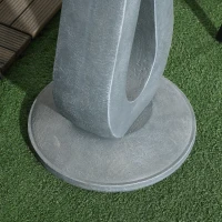 Outsunny Vogeltränke Wassertränke, Steinoptik, 40 cm x 40 cm x 51 cm, Grau(m-9)