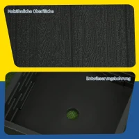 Outsunny 3-in-1 Sonnenschirm-Ständer, Beistelltisch, Blumenkasten, bis 80 kg Sand, wetterfest, Schwarz(m-8)