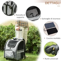 PawHut Trasportino Per Cani con Ingresso a Cerniere e Finestra a Rete, in Tessuto Oxford e Poliestere, 43x33x51.5 cm(m-6)