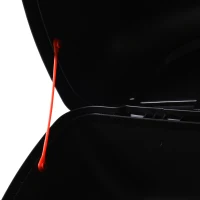 HOMCOM Motorradkoffer, Rollerkoffer für Motorräder, Roller, Mofas und Quads, 48 L Helmkoffer, Topcase, Schwarz, 59 x 43 x 33 cm(m-9)